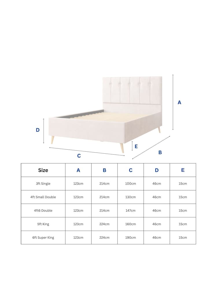 Aspire Furniture Eire Linen Natural Hepburn Divan Style Contemporary Bed Frame - Image 4 of 4 Aspire Furniture Eire Linen Natural Hepburn Divan Style Contemporary Bed Frame - Image 4 of 4