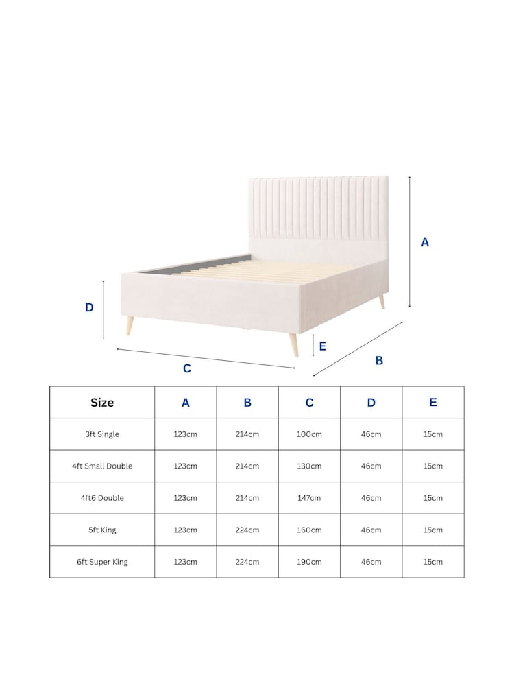 Aspire Furniture Zara Beige Grant Divan Style Contemporary Bed Frame - Image 4 of 4 Aspire Furniture Zara Beige Grant Divan Style Contemporary Bed Frame - Image 4 of 4