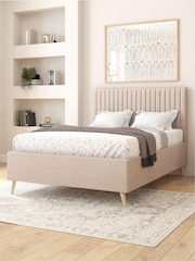 Aspire Furniture Saxon Twill Natural Grant Divan Style Contemporary Bed Frame  and Invigorate Pocket Mattress - Image 2 of 6