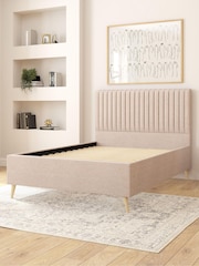 Aspire Furniture Saxon Twill Natural Grant Divan Style Contemporary Bed Frame  and Invigorate Pocket Mattress - Image 3 of 6