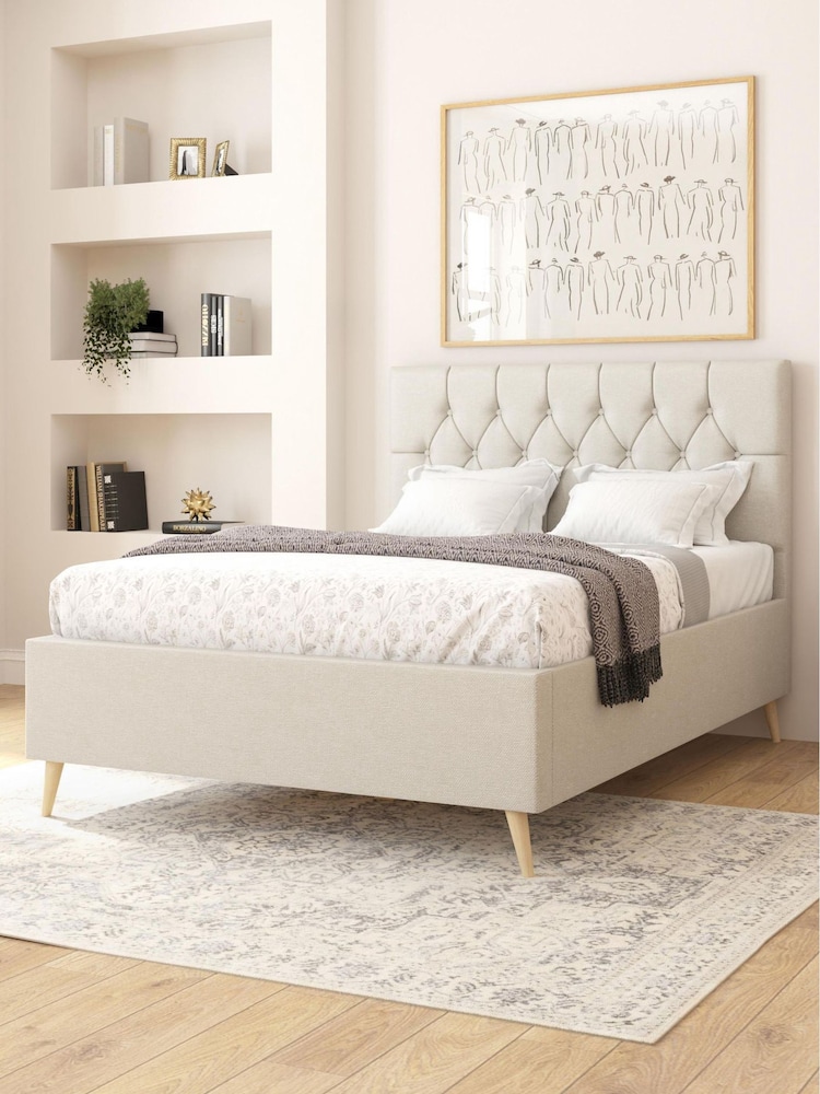 Aspire Furniture Zara Beige Olivier Divan Style Contemporary Bed Frame - Image 2 of 4 Aspire Furniture Zara Beige Olivier Divan Style Contemporary Bed Frame - Image 2 of 4