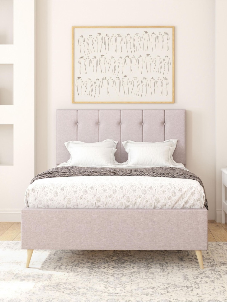 Aspire Furniture Eire Linen Grey Hepburn Divan Style Contemporary Bed Frame and Wool Pocket Mattress - Image 1 of 6 Aspire Furniture Eire Linen Grey Hepburn Divan Style Contemporary Bed Frame and Wool Pocket Mattress - Image 1 of 6
