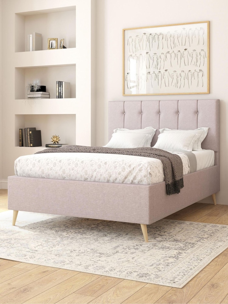 Aspire Furniture Eire Linen Grey Hepburn Divan Style Contemporary Bed Frame and Wool Pocket Mattress - Image 2 of 6 Aspire Furniture Eire Linen Grey Hepburn Divan Style Contemporary Bed Frame and Wool Pocket Mattress - Image 2 of 6