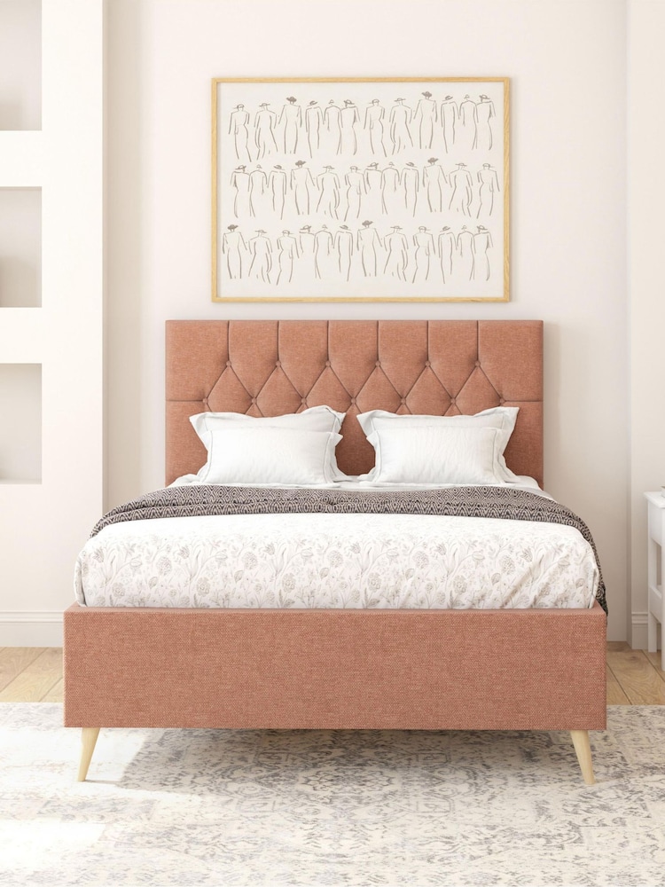 Aspire Furniture Zara Blush Olivier Divan Style Contemporary Bed Frame - Image 1 of 4 Aspire Furniture Zara Blush Olivier Divan Style Contemporary Bed Frame - Image 1 of 4