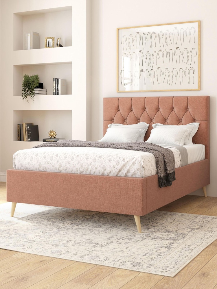 Aspire Furniture Zara Blush Olivier Divan Style Contemporary Bed Frame - Image 2 of 4 Aspire Furniture Zara Blush Olivier Divan Style Contemporary Bed Frame - Image 2 of 4