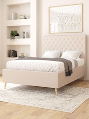 Aspire Furniture Eire Linen Off White Taylor Divan Style Contemporary Bed Frame - Image 2 of 4