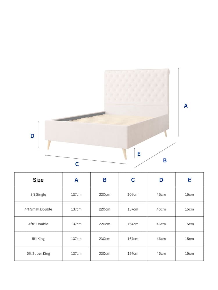 Aspire Furniture Eire Linen Off White Taylor Divan Style Contemporary Bed Frame - Image 4 of 4 Aspire Furniture Eire Linen Off White Taylor Divan Style Contemporary Bed Frame - Image 4 of 4