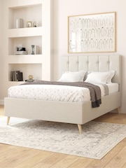 Aspire Furniture Zara Beige Hepburn Divan Style Contemporary Bed Frame - Image 2 of 4