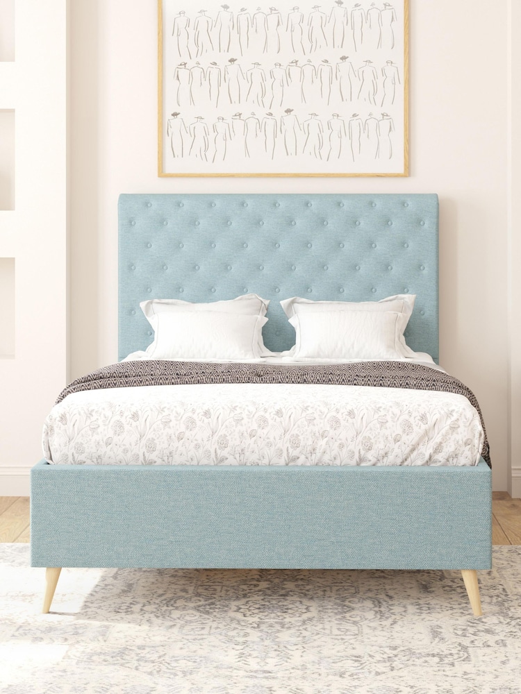 Aspire Furniture Zara Airforce Taylor Divan Style Contemporary Bed Frame and 3000 Pocket Mattress - Image 2 of 6 Aspire Furniture Zara Airforce Taylor Divan Style Contemporary Bed Frame and 3000 Pocket Mattress - Image 2 of 6