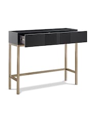 Frank Olsen Black Iona 2 Drawer Console Table with Smart Features - Image 5 of 9