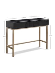 Frank Olsen Black Iona 2 Drawer Console Table with Smart Features - Image 9 of 9