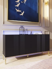 Frank Olsen Black Iona 4 Door Large Sideboard - Image 1 of 8