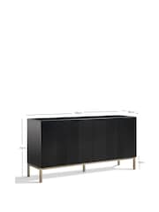 Frank Olsen Black Iona 4 Door Large Sideboard - Image 8 of 8