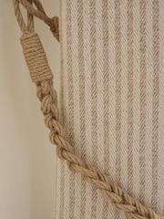 Natural Set of 2 Plaited Rope Curtain Tie Backs - Image 2 of 3