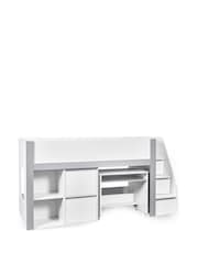 Julian Bowen White and Silver Gaia Midsleeper Bed - Image 2 of 10