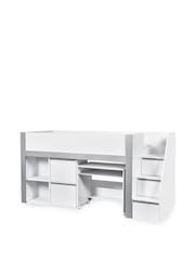 Julian Bowen White and Silver Gaia Midsleeper Bed - Image 4 of 10