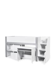 Julian Bowen White and Silver Gaia Midsleeper Bed - Image 5 of 10