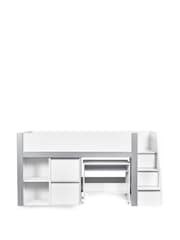 Julian Bowen White and Silver Gaia Midsleeper Bed - Image 6 of 10