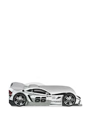 Julian Bowen White and Grey Storm High Gloss Race Car Bed - Image 11 of 17