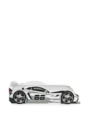 Julian Bowen White and Grey Storm High Gloss Race Car Bed - Image 6 of 17
