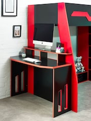 Julian Bowen Black and Red Eagle Gaming Highsleeper Bed - Image 2 of 10