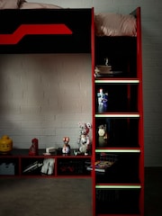 Julian Bowen Black and Red Eagle Gaming Highsleeper Bed - Image 3 of 10