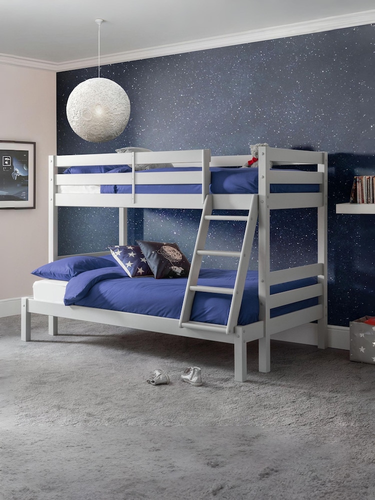 Julian Bowen Dove Grey Merlin Triple Sleeper Bunk Bed - Image 1 of 8