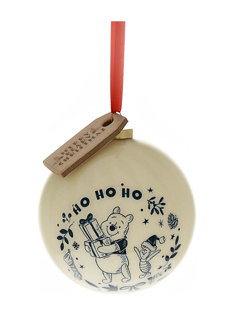 Sweatshirt Noël Winnie L'Ourson 'Ho Ho Ho' - Produit Officiel Disney - Coupe Classique, 241g