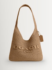 COACH Maple Brooklyn Raffia 28 Bag - Image 1 of 4