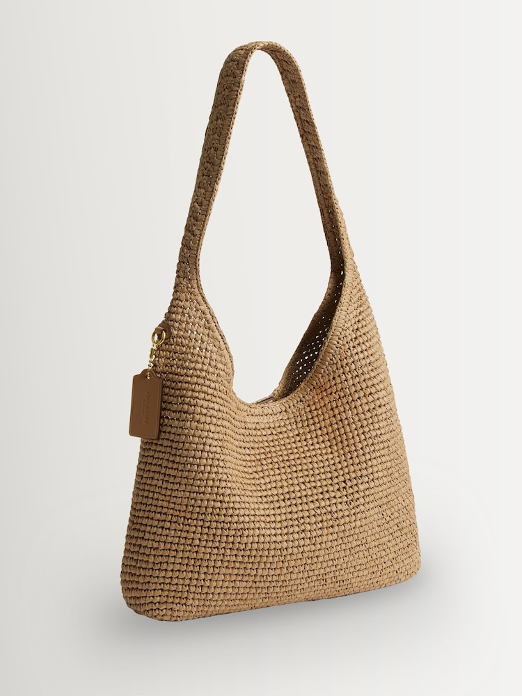 COACH Maple Brooklyn Raffia 28 Bag - Image 4 of 4