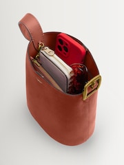 COACH Brown Suede Bleecker Bucket Bag - Image 7 of 8