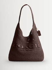 COACH Brown Brooklyn Raffia 39 Bag - Image 1 of 5