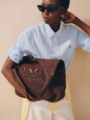 COACH Maple Brooklyn Raffia 39 Bag - Image 7 of 7