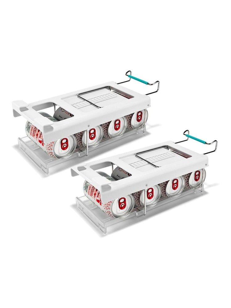 Joseph Joseph Set of 2 White Fridge Store Undershelf Can Dispenser With Thick Shelves - Image 1 of 5 Joseph Joseph Set of 2 White Fridge Store Undershelf Can Dispenser With Thick Shelves - Image 1 of 5
