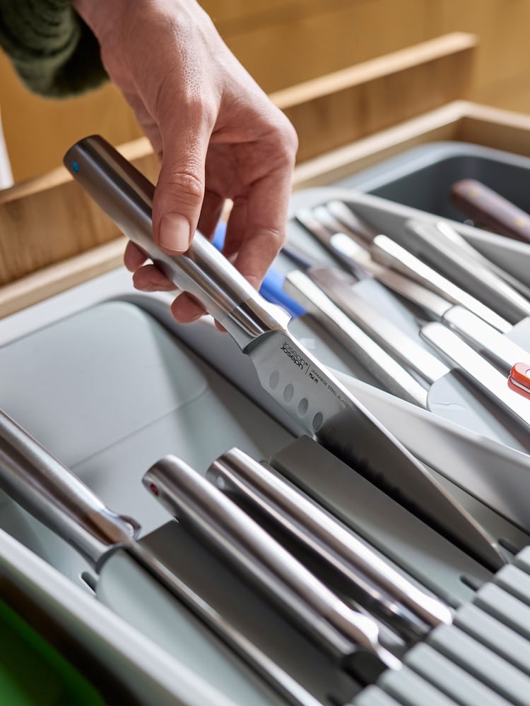 Joseph Joseph Light Stone Drawer Store Expanding Tiered Cutlery Tray With Knife Organiser - Image 4 of 4