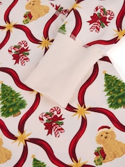 Chelsea Peers Red Christmas Tree & Dog Long Pyjamas Set - Image 2 of 3