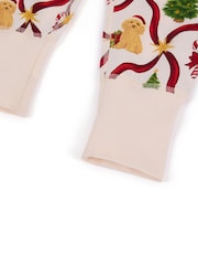 Chelsea Peers Red Christmas Tree & Dog Long Pyjamas Set - Image 3 of 3