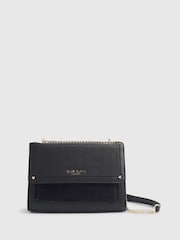 River Island Black Monogram Pocket Front Shoulder Bag - Image 1 of 6