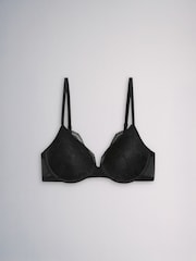 The Set 4 Pack Light Padded Lace Plunge Bras Black/White - Image 12 of 16