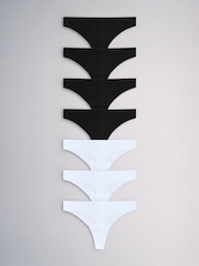 The Set 3 Pack No VPL Microfibre Knickers Black/White - Image 1 of 11