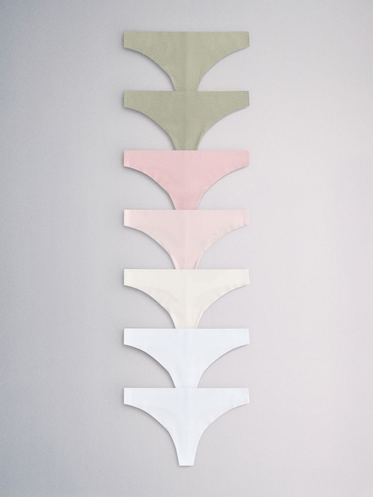 The Set 7 Pack No VPL Microfibre Knickers Pastel Pink/ Pastel Green - Image 1 of 17