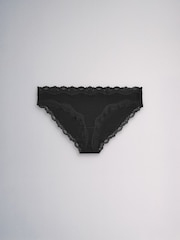 The Set Brazilian 7 Pack Cotton Lace Knickers Black/White - Image 6 of 10