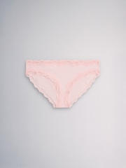 The Set Brazilian 7 Pack Cotton Lace Knickers Rust Brown/ Blush Pink - Image 11 of 17