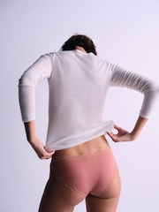 The Set Brazilian 7 Pack Cotton Lace Knickers Rust Brown/ Blush Pink - Image 8 of 17