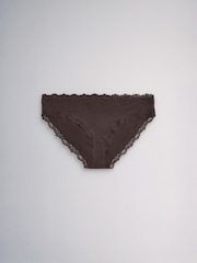 The Set Brazilian 7 Pack Cotton Lace Knickers Rust Brown/ Blush Pink - Image 9 of 17