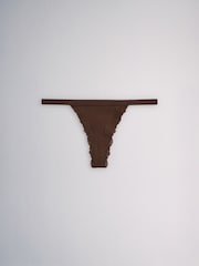 Marrón óxido/Rosa ruborizado - The Set 7 Pack de bragas de encaje de algodón - Imagen 9 de 16