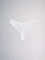 The Set Thong 7 Pack All Over Lace Knickers Black/White - Image 15 of 18