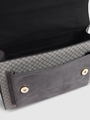 River Island Grey Monogram Pocket Front Shoulder Bag - Image 6 of 6