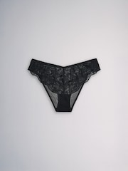 The Set Brazilian 7 Pack All Over Lace Knickers Black/Burghundy Red/Khaki Green - Image 11 of 15