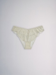 The Set Brazilian 7 Pack All Over Lace Knickers Black/Burghundy Red/Khaki Green - Image 9 of 15